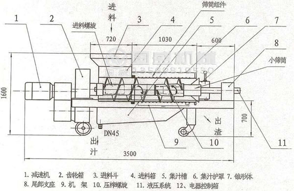 臍橙螺旋壓榨脫水機(jī)